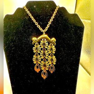Vintage Gold Statement Necklace
